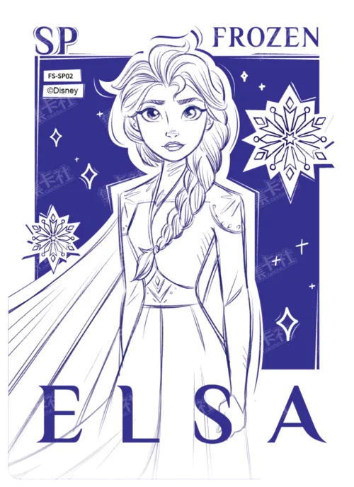 Frozen Treasured Line Art Card