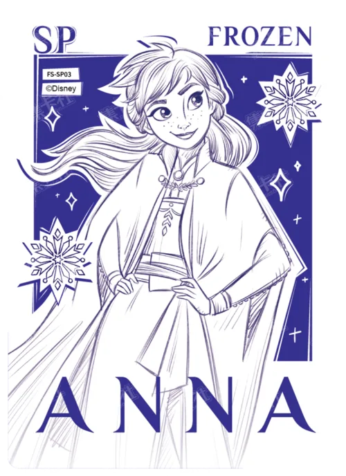 Frozen Treasured Line Art Card