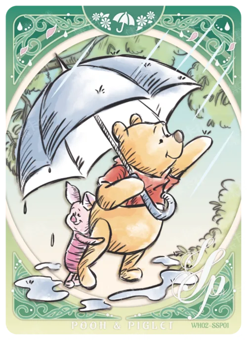 Spring Rain Fluorescent Card